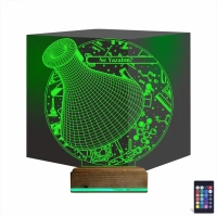 Kimya Kimyager Kişiye Özel 3D Lamba - Masa Gece Lambası