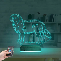 Köpek Golden Kişiye Özel 3D Lamba - Masa Gece Lambası Köpek Golden Kişiye Özel 3D Lamba - Masa Gece Lambası