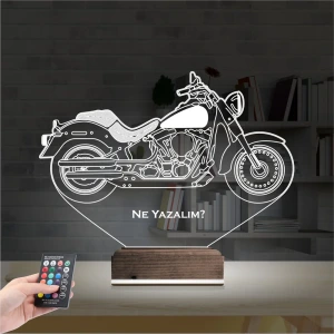 Motorsiklet Harley Motor Kişiye Özel 3D Lamba - Masa Gece Lambası Motorsiklet Harley Motor Kişiye Özel 3D Lamba - Masa Gece Lambası