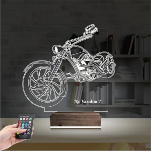 Motorsiklet Harley Motor Kişiye Özel 3D Lamba - Masa Gece Lambası Motorsiklet Harley Motor Kişiye Özel 3D Lamba - Masa Gece Lambası