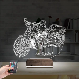 Motorsiklet Harley Motor Kişiye Özel 3D Lamba - Masa Gece Lambası Motorsiklet Harley Motor Kişiye Özel 3D Lamba - Masa Gece Lambası