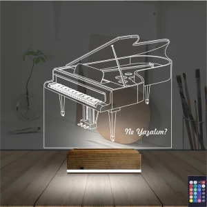 Piyano Müzik Piyanist Kişiye Özel 3D Lamba - Masa Gece Lambası Piyano Müzik Piyanist Kişiye Özel 3D Lamba - Masa Gece Lambası