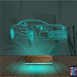 Spor Araba Aston Martin Kişiye Özel 3D Lamba - Masa Gece Lambası Spor Araba Aston Martin Kişiye Özel 3D Lamba - Masa Gece Lambası