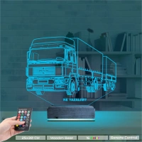 Tır Kamyon Tırcı Kişiye Özel 3D Lamba - Masa Gece Lambası