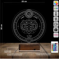 Astroloji Koç Burcu Kişiye Özel 3D Lamba - Masa Gece Lambası
