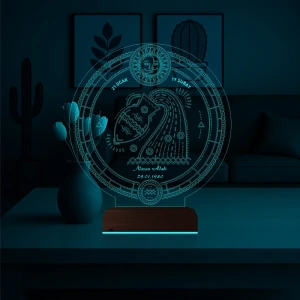 Astroloji Kova Burcu Kişiye Özel 3D Lamba - Masa Gece Lambası Astroloji Kova Burcu Kişiye Özel 3D Lamba - Masa Gece Lambası