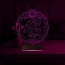 Astroloji Kova Burcu Kişiye Özel 3D Lamba - Masa Gece Lambası Astroloji Kova Burcu Kişiye Özel 3D Lamba - Masa Gece Lambası