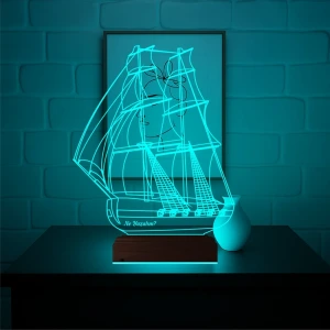 Denizci Gemi Kaptan Kişiye Özel 3D Lamba - Masa Gece Lambası Denizci Gemi Kaptan Kişiye Özel 3D Lamba - Masa Gece Lambası