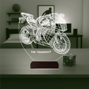 Motor Motorcu Motorsiklet Kişiye Özel 3D Lamba - Masa Gece Lambası Motor Motorcu Motorsiklet Kişiye Özel 3D Lamba - Masa Gece Lambası
