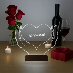 Kalp Sevgiliye Hediye Kişiye Özel 3D Lamba - Masa Gece Lambası Kalp Sevgiliye Hediye Kişiye Özel 3D Lamba - Masa Gece Lambası
