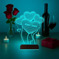 Kalp Sevgiliye Hediye Kişiye Özel 3D Lamba - Masa Gece Lambası Kalp Sevgiliye Hediye Kişiye Özel 3D Lamba - Masa Gece Lambası