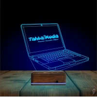 Laptop Notbook Bilgisayar Kişiye Özel 3D Lamba - Masa Gece Lambası