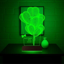 Doğum Günü Balon Kutlama Kişiye Özel 3D Lamba - Masa Gece Lambası Doğum Günü Balon Kutlama Kişiye Özel 3D Lamba - Masa Gece Lambası