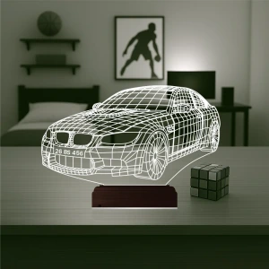 Spor Araba Bmw Tasarım Kişiye Özel 3D Lamba - Masa Gece Lambası Spor Araba Bmw Tasarım Kişiye Özel 3D Lamba - Masa Gece Lambası