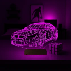 Spor Araba Bmw Tasarım Kişiye Özel 3D Lamba - Masa Gece Lambası Spor Araba Bmw Tasarım Kişiye Özel 3D Lamba - Masa Gece Lambası