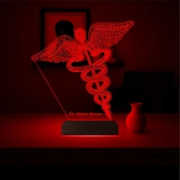 Doktora Hediye Tıp Logo Kişiye Özel 3D Lamba - Masa Gece Lambası Doktora Hediye Tıp Logo Kişiye Özel 3D Lamba - Masa Gece Lambası