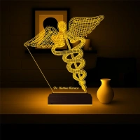 Doktora Hediye Tıp Logo Kişiye Özel 3D Lamba - Masa Gece Lambası Doktora Hediye Tıp Logo Kişiye Özel 3D Lamba - Masa Gece Lambası