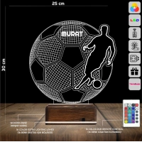 Futbolcu Ronaldo Futbol Taraftar Kişiye Özel 3D Lamba - Masa Gece Lambası