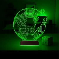 Futbolcu Ronaldo Futbol Taraftar Kişiye Özel 3D Lamba - Masa Gece Lambası