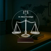 Avukat Hukuk Terazi Adalet Kişiye Özel 3D Lamba - Masa Gece Lambası