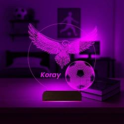 Kartal Top Futbol Taraftar Hediye Kişiye Özel 3D Lamba - Masa Gece Lambası Kartal Top Futbol Taraftar Hediye Kişiye Özel 3D Lamba - Masa Gece Lambası