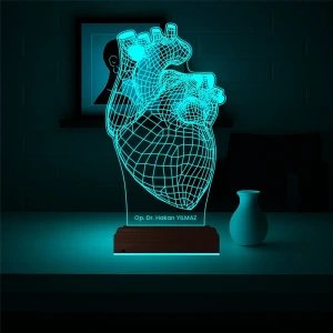 Kalp Cerrah Kişiye Özel 3D Lamba - Masa Gece Lambası Kalp Cerrah Kişiye Özel 3D Lamba - Masa Gece Lambası