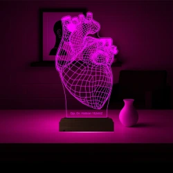 Kalp Cerrah Kişiye Özel 3D Lamba - Masa Gece Lambası Kalp Cerrah Kişiye Özel 3D Lamba - Masa Gece Lambası