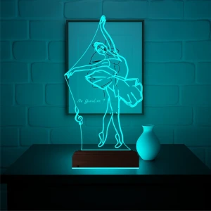 Balerin Bale Tasarım Kişiye Özel 3D Lamba - Masa Gece Lambası Balerin Bale Tasarım Kişiye Özel 3D Lamba - Masa Gece Lambası