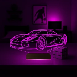 Spor Araba Ferrari Tasarım Kişiye Özel 3D Lamba - Masa Gece Lambası Spor Araba Ferrari Tasarım Kişiye Özel 3D Lamba - Masa Gece Lambası