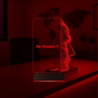 Atatürk Kişiye Özel 3D Lamba - Masa Gece Lambası