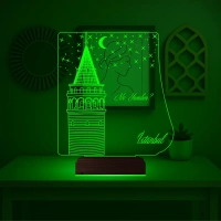 Galata Kulesi İstanbul Kişiye Özel 3D Lamba - Masa Gece Lambası