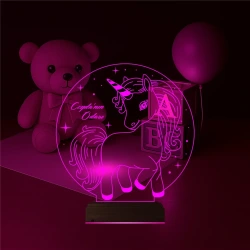 Unicon At Çocuk Odası Hediye Kişiye Özel 3D Lamba - Masa Gece Lambası Unicon At Çocuk Odası Hediye Kişiye Özel 3D Lamba - Masa Gece Lambası