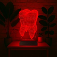 Diş Hekimi Diş Doktoru Hediye Kişiye Özel 3D Lamba - Masa Gece Lambası Diş Hekimi Diş Doktoru Hediye Kişiye Özel 3D Lamba - Masa Gece Lambası