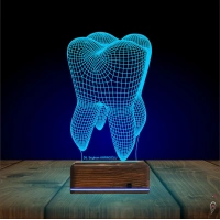 Diş Hekimi Diş Doktoru Hediye Kişiye Özel 3D Lamba - Masa Gece Lambası Diş Hekimi Diş Doktoru Hediye Kişiye Özel 3D Lamba - Masa Gece Lambası