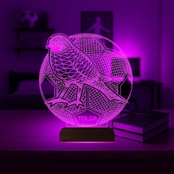 Sarı Kanarya Futbol Topu Taraftar Kişiye Özel 3D Lamba - Masa Gece Lambası Sarı Kanarya Futbol Topu Taraftar Kişiye Özel 3D Lamba - Masa Gece Lambası