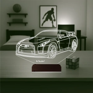 Spor Araba Honda GTR Otomobil Kişiye Özel 3D Lamba - Masa Gece Lambası Spor Araba Honda GTR Otomobil Kişiye Özel 3D Lamba - Masa Gece Lambası