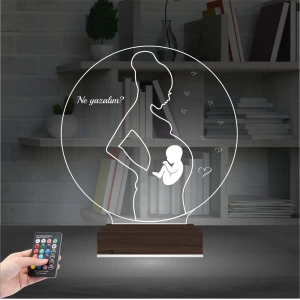 Hamile Kadın Anne Bebek Doğum Doktoru Hediye Kişiye Özel 3D Lamba - Masa Gece Lambası Hamile Kadın Anne Bebek Doğum Doktoru Hediye Kişiye Özel 3D Lamba - Masa Gece Lambası