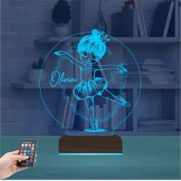 Balerin Bale Çocuk Odası Hediye Kişiye Özel 3D Lamba - Masa Gece Lambası