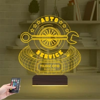 Araba Oto Tamirci Servis Kişiye Özel 3D Lamba - Masa Gece Lambası Araba Oto Tamirci Servis Kişiye Özel 3D Lamba - Masa Gece Lambası