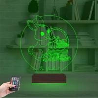 Paskalya Tavşan Yumurta Çocuk Odası Kişiye Özel 3D Lamba - Masa Gece Lambası