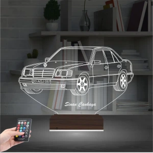 Mercedes Araba E Seri Kişiye Özel 3D Lamba - Masa Gece Lambası Mercedes Araba E Seri Kişiye Özel 3D Lamba - Masa Gece Lambası