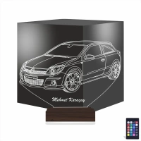 Opel Astra Araba Kişiye Özel 3D Lamba - Masa Gece Lambası