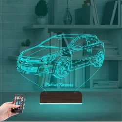 Opel Astra Araba Kişiye Özel 3D Lamba - Masa Gece Lambası Opel Astra Araba Kişiye Özel 3D Lamba - Masa Gece Lambası