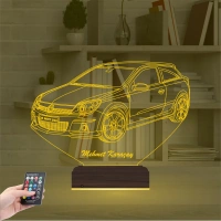 Opel Astra Araba Kişiye Özel 3D Lamba - Masa Gece Lambası