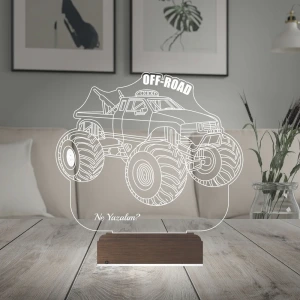 Off Road Arazi Aracı Jeep Tasarım Kişiye Özel 3D Lamba - Masa Gece Lambası Off Road Arazi Aracı Jeep Tasarım Kişiye Özel 3D Lamba - Masa Gece Lambası