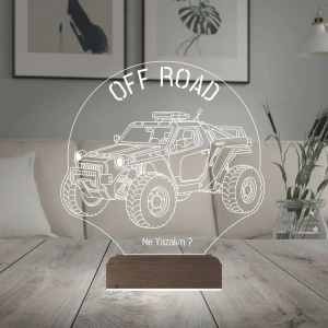 Off Road Arazi Aracı Jeep Tasarım Kişiye Özel 3D Lamba - Masa Gece Lambası Off Road Arazi Aracı Jeep Tasarım Kişiye Özel 3D Lamba - Masa Gece Lambası