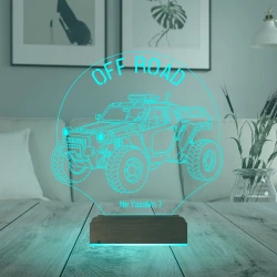 Off Road Arazi Aracı Jeep Tasarım Kişiye Özel 3D Lamba - Masa Gece Lambası
