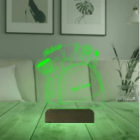 Güzellik Uzmanı Hediye Makyaj Çantası Kişiye Özel 3D Lamba - Masa Gece Lambası