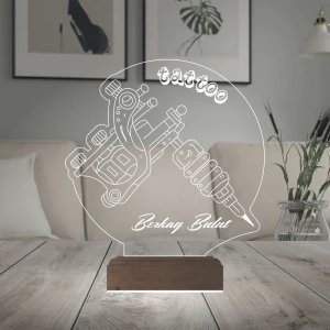 Tattoo Tato Dövmeci Dövme Sanatçısı Hediye Kişiye Özel 3D Lamba - Masa Gece Lambası Tattoo Tato Dövmeci Dövme Sanatçısı Hediye Kişiye Özel 3D Lamba - Masa Gece Lambası