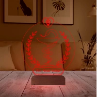 Eczane Logolu Eczacı Hediye Kişiye Özel 3D Lamba - Masa Gece Lambası